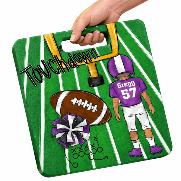 Personalized Football Stadium Cushion - Petite & Sassy Designs
