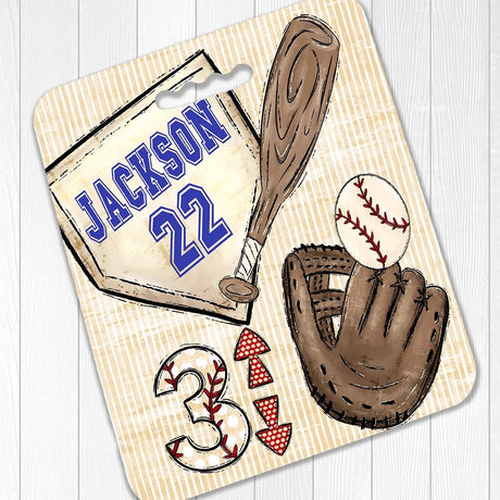 Personalized Baseball Bleacher Seat Cushion - Petite & Sassy Designs