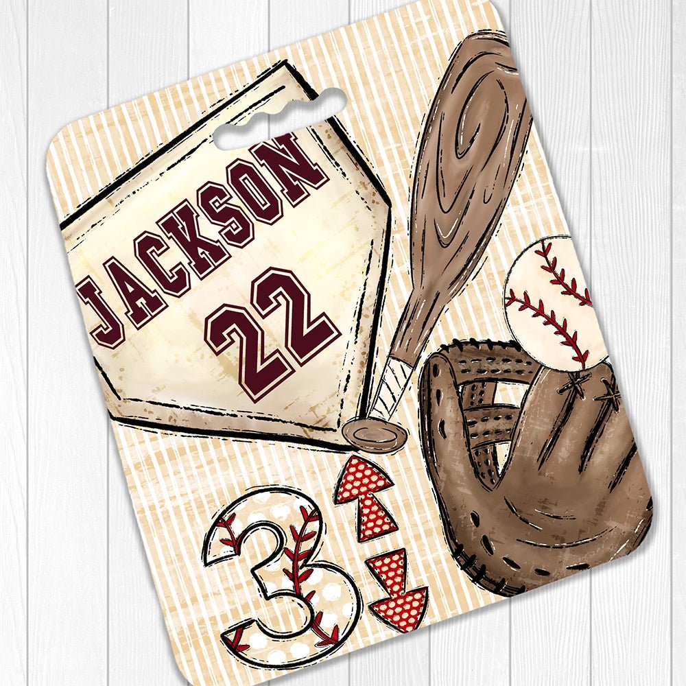 Personalized Baseball Bleacher Seat Cushion - Petite & Sassy Designs