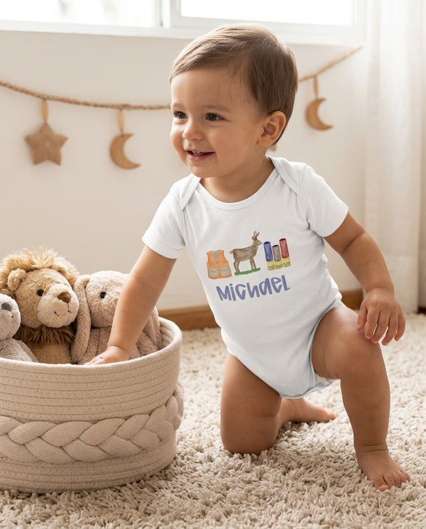 Custom Name Hunting Theme Bodysuit