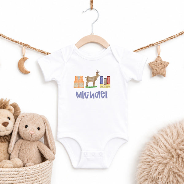 Custom Name Hunting Theme Bodysuit