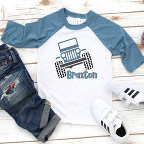 Personalized Jeep Raglan - Petite & Sassy Designs