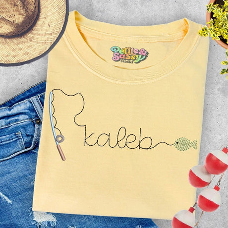Fishing Name T-shirt - Petite & Sassy Designs
