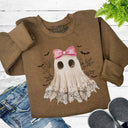 Lace Ghost Sweatshirt – Cute Halloween Fleece Pullover - Petite & Sassy Designs