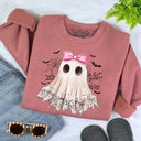 Lace Ghost Sweatshirt – Cute Halloween Fleece Pullover - Petite & Sassy Designs