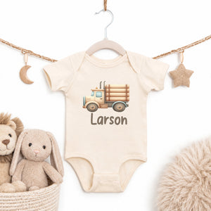 Personalized Logging Truck Bodysuit