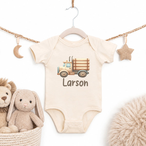 Personalized Logging Truck Bodysuit