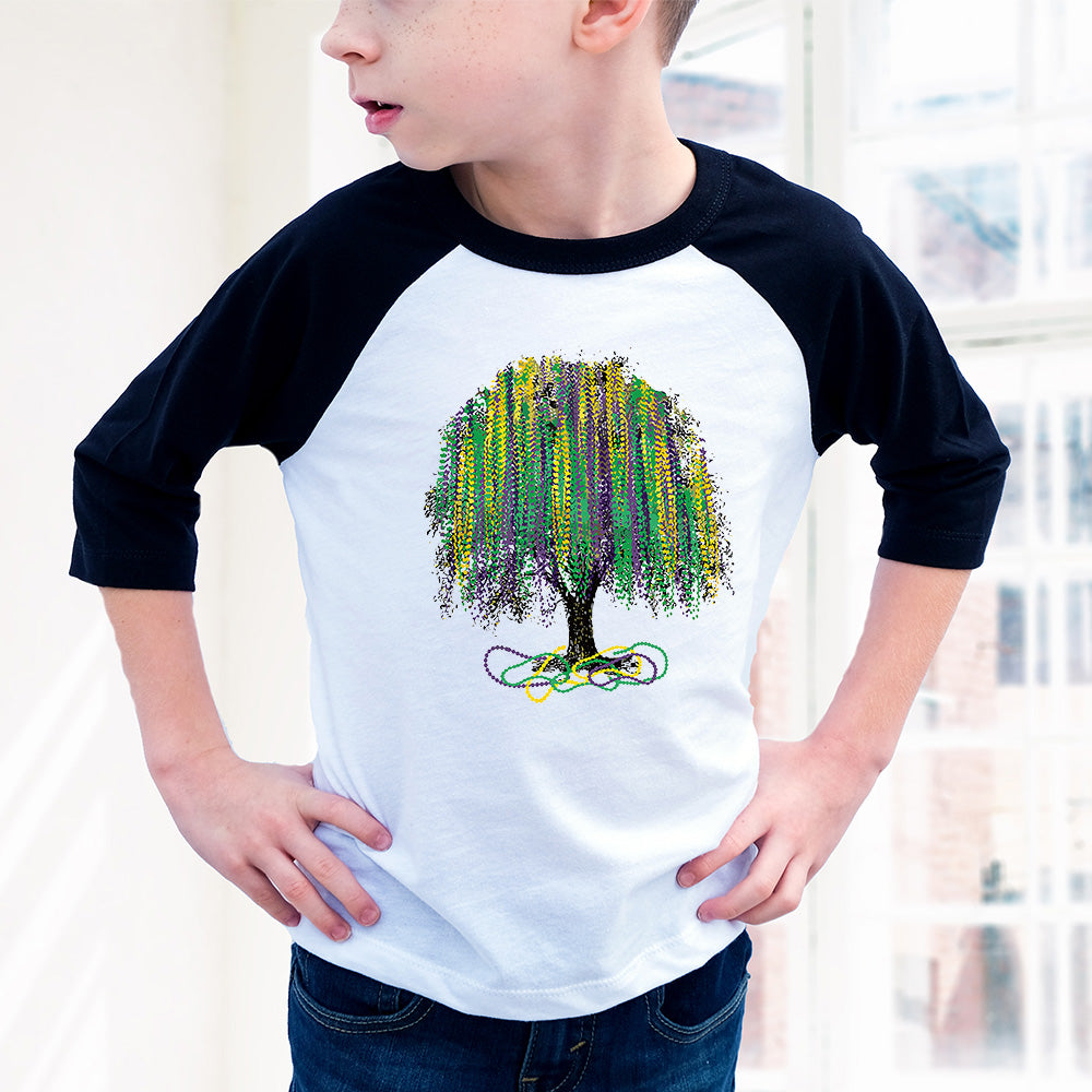 Mardi Gras Bead Tree Raglan