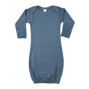 Long Sleeve Organic Baby Gown in Harbor Blue - Petite & Sassy Designs