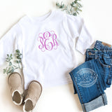 Monogrammed Long Sleeve Tee - Petite & Sassy Designs
