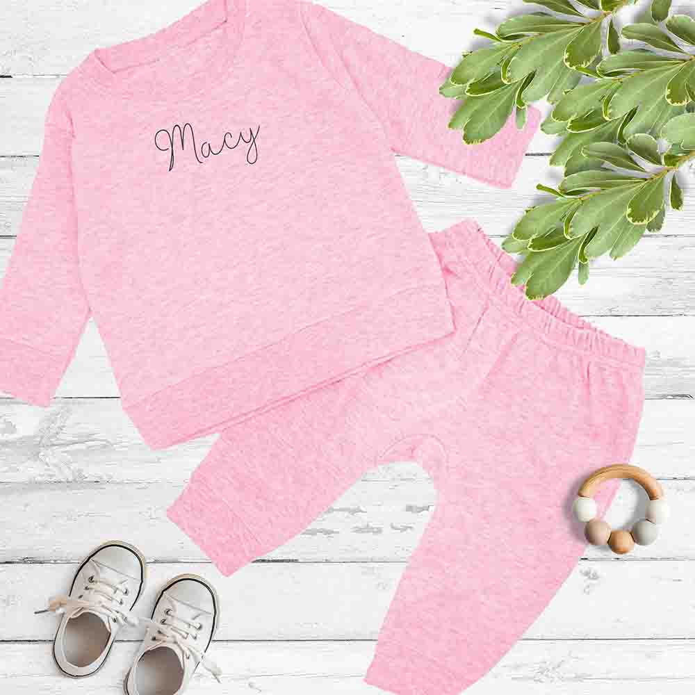 Personalized Baby Jogger Set - Pink