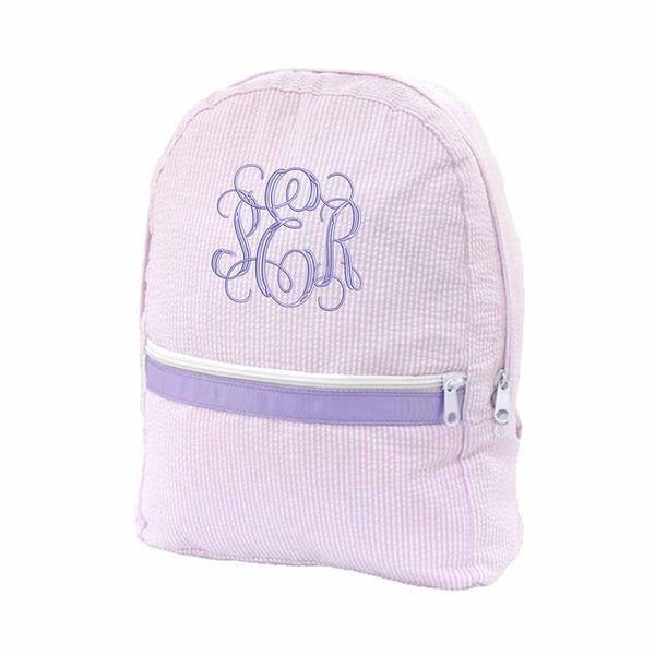Princess Seersucker Medium Backpack - Petite & Sassy Designs