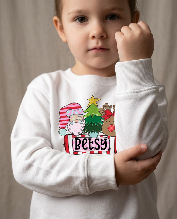 Custom Name Santa Reindeer Shirt