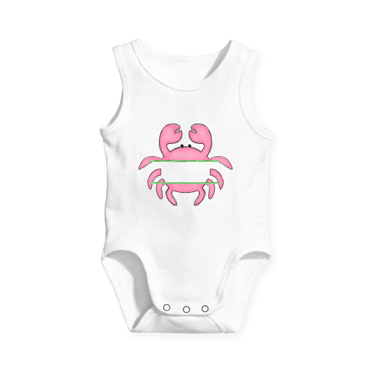 Personalized Crab Sleeveless Bodysuit