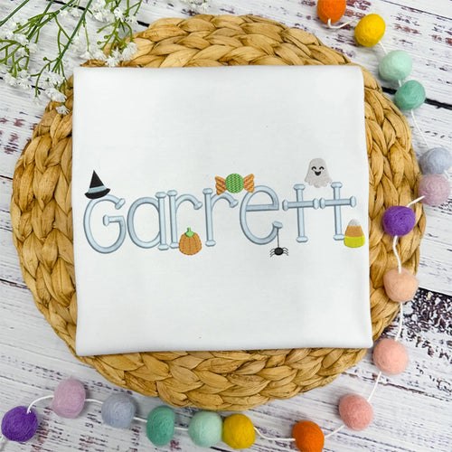 Personalized Top with Halloween Accents - Petite & Sassy Designs