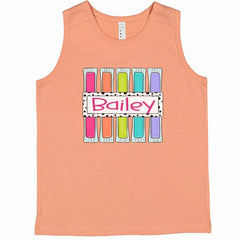Personalized Girls Popsicle Tank Top - Petite & Sassy Designs