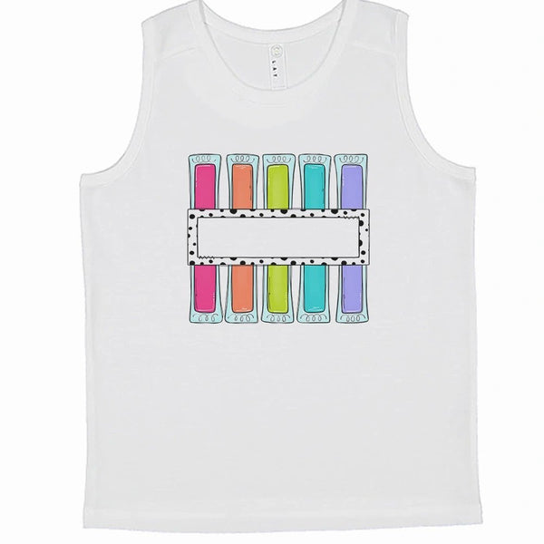 Personalized Girls Popsicle Tank Top - Petite & Sassy Designs