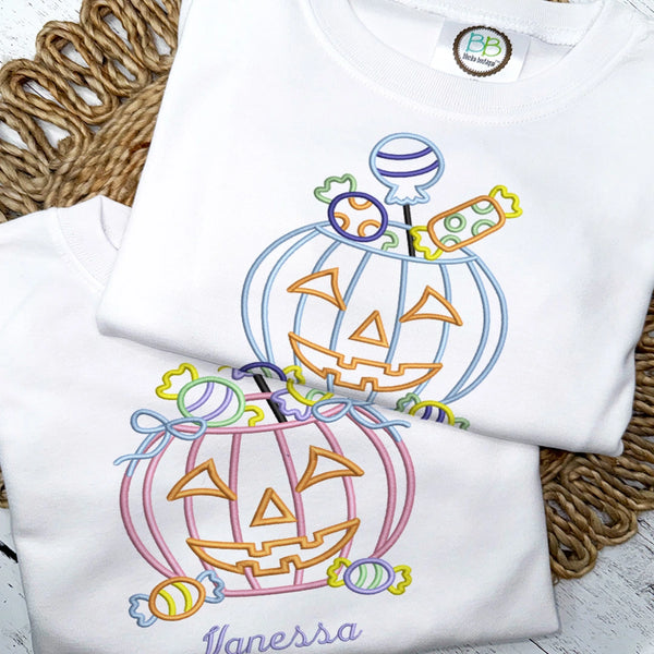 Pumpkin Candy Bucket Top - Petite & Sassy Designs