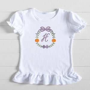 Pumpkin Monogram Frame - Petite & Sassy Designs