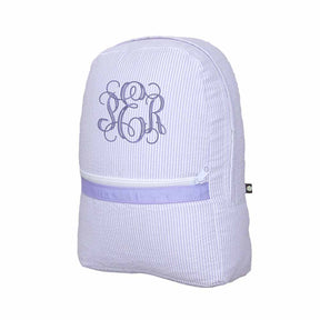 Lilac Seersucker Small Backpack - Petite & Sassy Designs