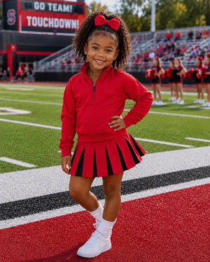 Red/Black Cheer Outfit - Petite & Sassy Designs
