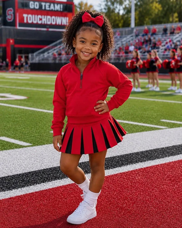 Red/Black Cheer Outfit - Petite & Sassy Designs