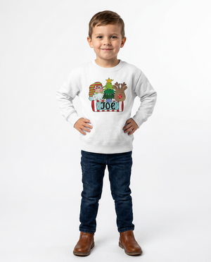 Personalized Name Santa Reindeer Shirt