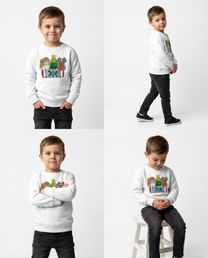 Personalized Name Santa Reindeer Shirt