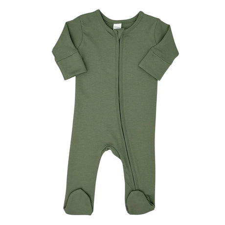 Infant Organic Cotton Zippered Romper with Footies - Petite & Sassy Designs