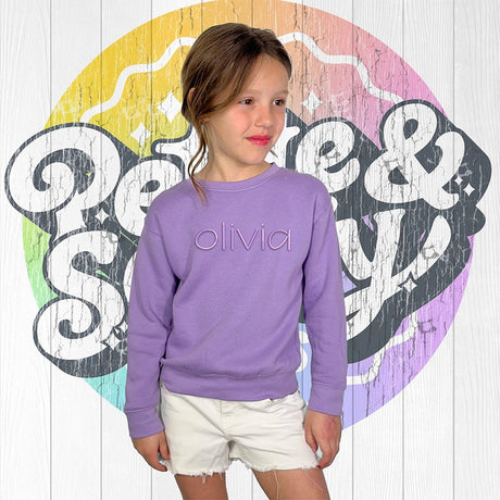 Custom Name Embroidered Sweatshirt - Petite & Sassy Designs