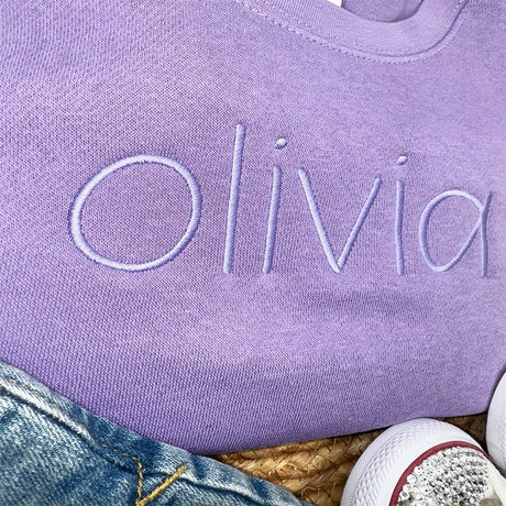 Custom Name Embroidered Sweatshirt - Petite & Sassy Designs