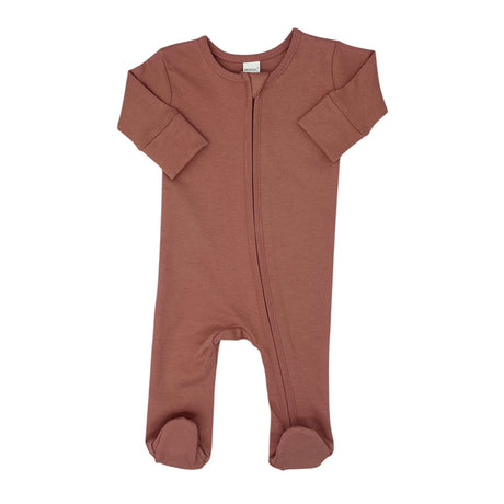 Infant Organic Cotton Zippered Romper with Footies - Petite & Sassy Designs