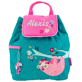 Sloth Quilted Backpack - Petite & Sassy Designs