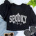 Spooky Vibes Sweatshirt – Halloween Pullover with Ghost Graphic - Petite & Sassy Designs