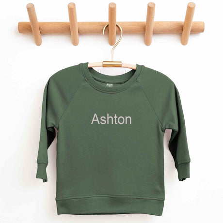 Organic Cotton Lightweight Crewneck Pullover in Thyme