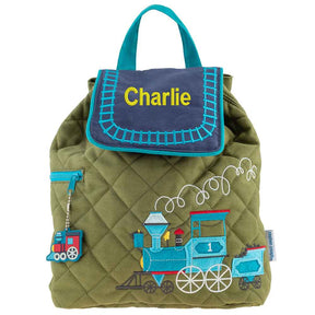 Train Quilted Backpack - Petite & Sassy Designs