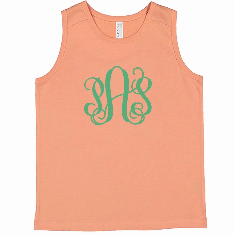 Monogrammed Youth Tank Tops - Petite & Sassy Designs