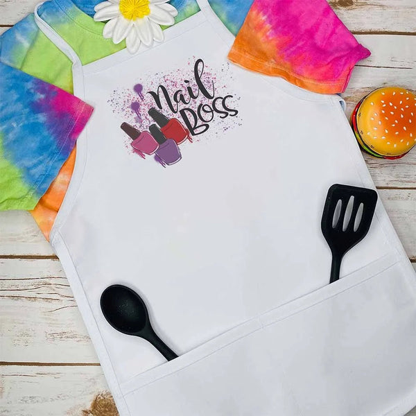 Personalized Nail Boss Kids Apron - Petite & Sassy Designs