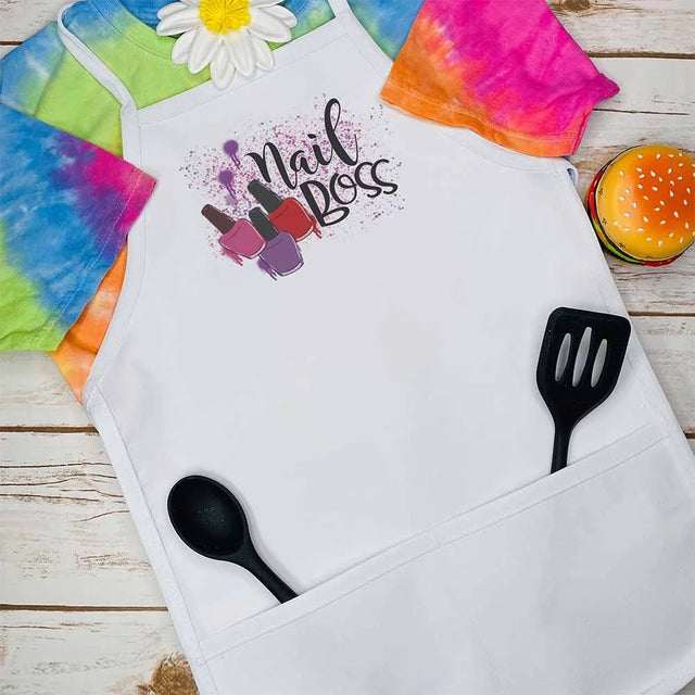 Personalized Nail Boss Kids Apron - Petite & Sassy Designs