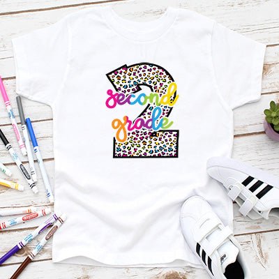Colorful Leopard Back to School T- shirts - Petite & Sassy Designs