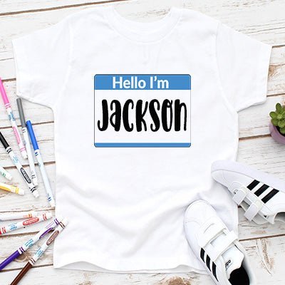 Hello I'm Name Tag Back to School Shirt - Petite & Sassy Designs