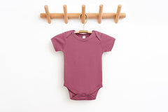 Organic Cotton Infant Bodysuit in Berry - Petite & Sassy Designs
