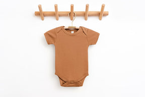 Organic Cotton Infant Bodysuit in Ginger - Petite & Sassy Designs