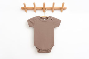Organic Cotton Infant Bodysuit in Truffle - Petite & Sassy Designs