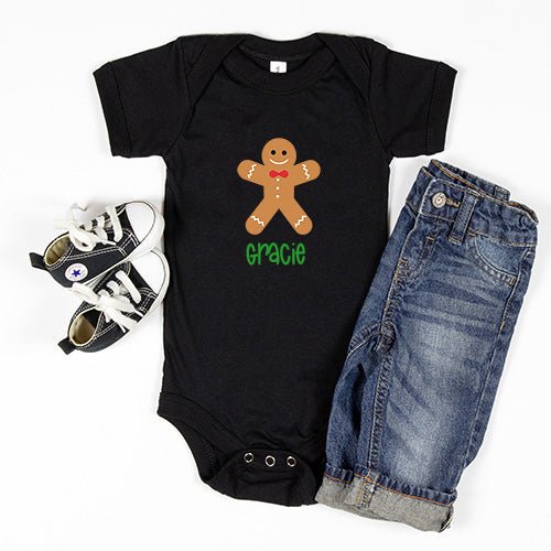 Gingerbread Cookie Christmas Bodysuit - Petite & Sassy Designs