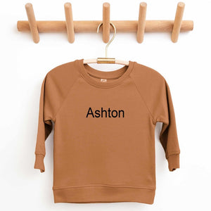 Organic Cotton Lightweight Crewneck Pullover in Ginger - Petite & Sassy Designs