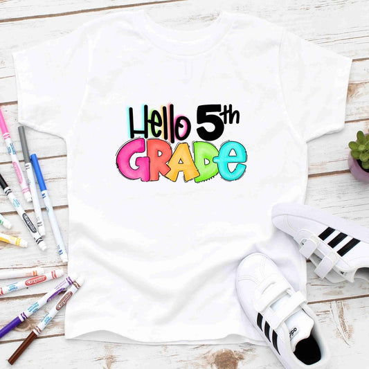 Hello 5th Grade T- shirts - Petite & Sassy Designs