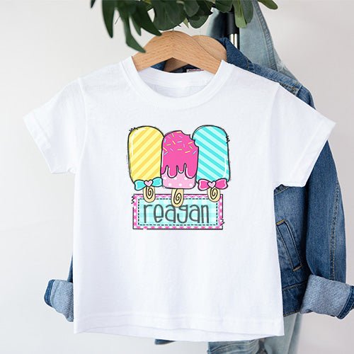 Ice Cream Trio Personalized T-shirt - Petite & Sassy Designs