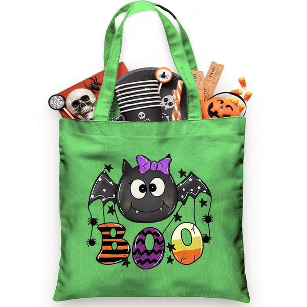 BOO Girl Bat Trick or Treat Bag - Petite & Sassy Designs