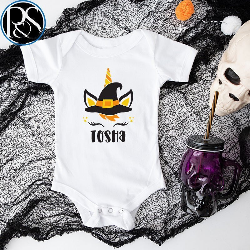 Candy Corn Unicorn Onesie Bodysuit - Petite & Sassy Designs
